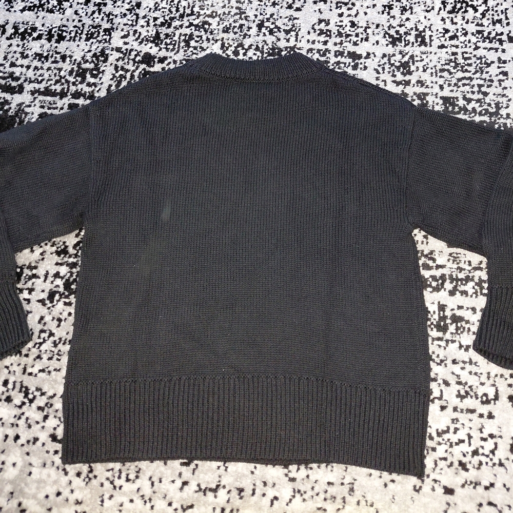 BANANA REPUBLIC Black Volume Sleeve Ribbed Sweater XS EUC - Picture 11 of 11